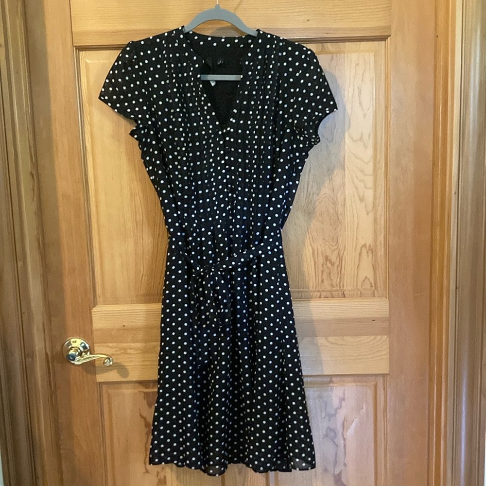 Chiasso Black and White Polka Dot Dress size 6